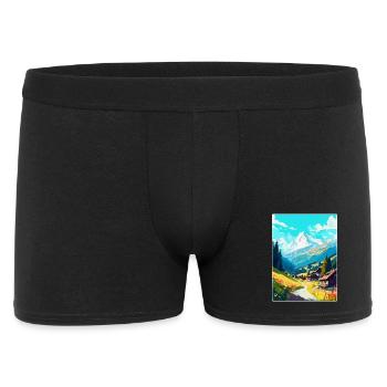 Mayrofen, Autriche, Affiche de voyage vintage, souvenir - Boxer Homme - noir - Devant