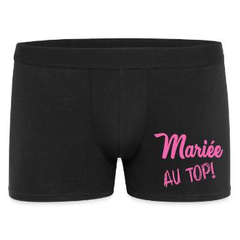 BRAUT AN DER SPITZE - Männer Boxer Shorts - Schwarz - Vorne
