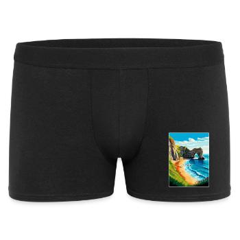 Durdle Door England Uk Travel Poster Souvenir WPA - Men's Boxer Shorts - black - Front