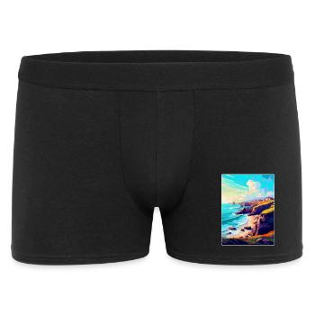 Lizard Point England Uk Reise Poster Souvenir WPA - Männer Boxer Shorts - Schwarz - Vorne