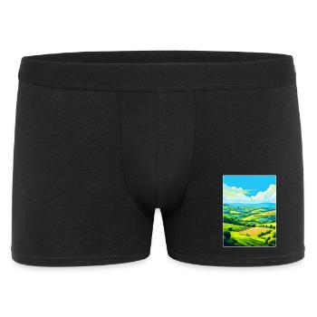 Camel Valley Cornwall England Großbritannien Reiseplakat WPA - Männer Boxer Shorts - Schwarz - Vorne