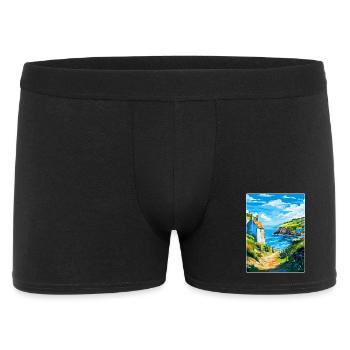 Cadgwith Cornwall, England, Vereinigtes Königreich, Reiseposter, WPA - Männer Boxer Shorts - Schwarz - Vorne