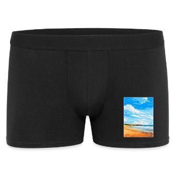 Constantine Bay, Cornwall, England, Vereinigtes Königreich, Reiseposter - Männer Boxer Shorts - Schwarz - Vorne