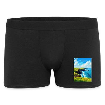Lizard Peninsula Cornwall England Vereinigtes Königreich Reiseposter - Männer Boxer Shorts - Schwarz - Vorne