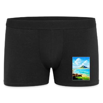 Marazion Cornwall England Uk Travel Poster WPA - Men's Boxer Shorts - black - Front