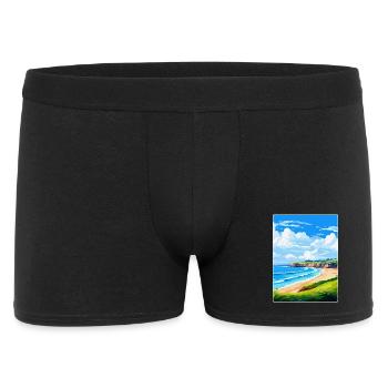 Maenporth Cornwall England Vereinigtes Königreich Reiseposter WPA - Männer Boxer Shorts - Schwarz - Vorne