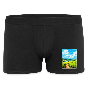 Lerryn Cornwall England Uk Travel Poster Souvenir - Men's Boxer Shorts - black - Front