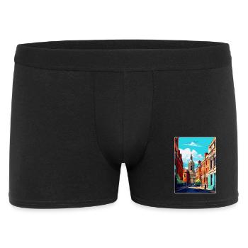 Leeds England Uk Vintage Travel Poster Souvenir - Men's Boxer Shorts - black - Front