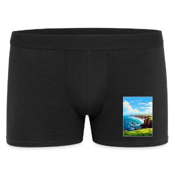 Lands End Cornouailles Angleterre Royaume-Uni Affiche de voyage WPA - Boxer Homme - noir - Devant