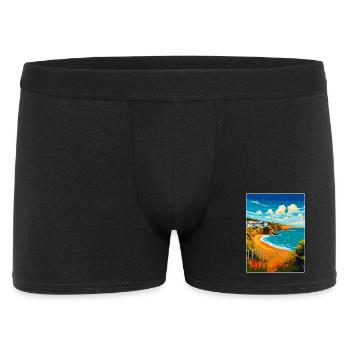 Devon West Country Vintage Travel Poster Souvenir - Men's Boxer Shorts - black - Front