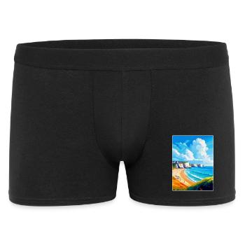 Dover England Uk Vintage Reiseplakat Souvenir - Männer Boxer Shorts - Schwarz - Vorne