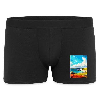 Shetland Écosse Royaume-Uni Affiche de voyage vintage WPA Art - Boxer Homme - noir - Devant