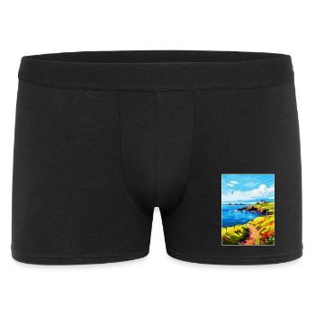 Isle Of Seil Schottland UK Vintage Reiseposter WPA - Männer Boxer Shorts - Schwarz - Vorne