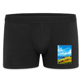 Isle Of Shapinsay Schottland Vereinigtes Königreich Reiseplakat WPA - Männer Boxer Shorts - Schwarz - Vorne