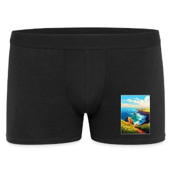Lands End Cornouailles Angleterre Royaume-Uni Affiche de voyage WPA - Boxer Homme - noir - Devant