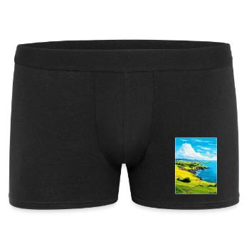 Isle Of Seil Schottland UK Vintage Reiseposter WPA - Männer Boxer Shorts - Schwarz - Vorne