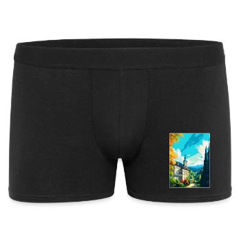 Baden Baden Deutschland Vintage Reiseplakat Souvenir - Männer Boxer Shorts - Schwarz - Vorne