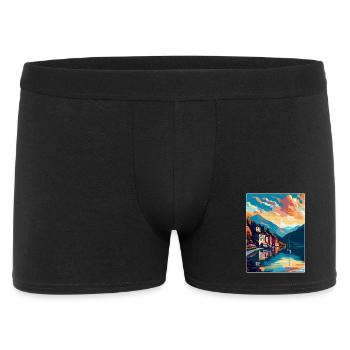 Mondsee Autriche Affiche de voyage vintage souvenir WPA - Boxer Homme - noir - Devant