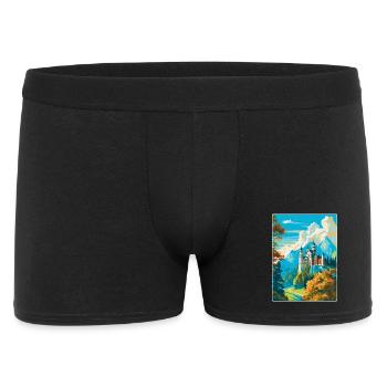 Schwangau Allemagne Affiche de voyage vintage souvenir - Boxer Homme - noir - Devant