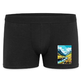 Hohe Tauern Österreich Vintage Reiseplakat Souvenir - Männer Boxer Shorts - Schwarz - Vorne