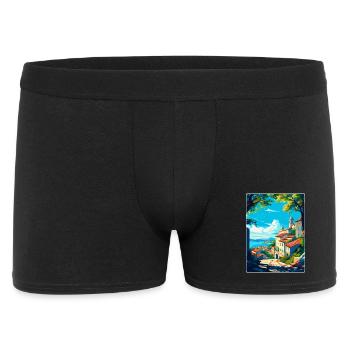Viana Italie Affiche de voyage vintage WPA Art Souvenir - Boxer Homme - noir - Devant