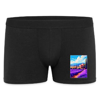 Provence Frankreich Vintage Reiseplakat Souvenir WPA - Männer Boxer Shorts - Schwarz - Vorne