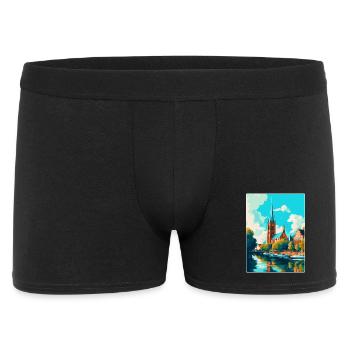 Affiche de voyage vintage de Lübeck Allemagne Souvenir WPA - Boxer Homme - noir - Devant
