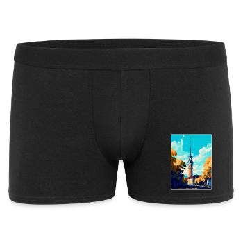 Dortmund Deutschland Vintage Reiseplakat Souvenir - Männer Boxer Shorts - Schwarz - Vorne