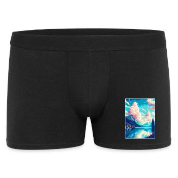 Burgenstock Suisse Affiche de voyage vintage WPA - Boxer Homme - noir - Devant