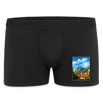 Montserrat Spain Vintage Travel Poster Souvenir - Men's Boxer Shorts - black - Front