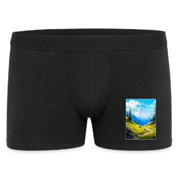 Gran Paradiso Italy Vintage Travel Poster Souvenir - Men's Boxer Shorts - black - Front