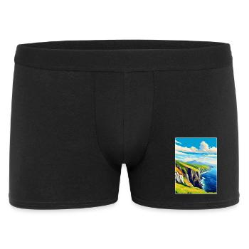 Slieve League Irlande Royaume-Uni Affiche de voyage vintage WPA - Boxer Homme - noir - Devant