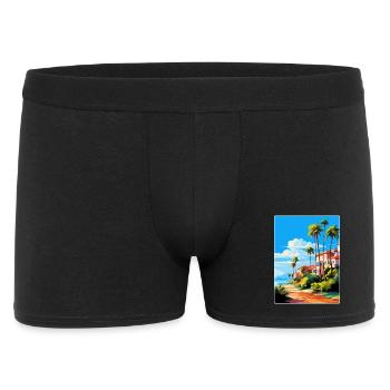 Marbella Spain Vintage Travel Poster Souvenir WPA - Men's Boxer Shorts - black - Front