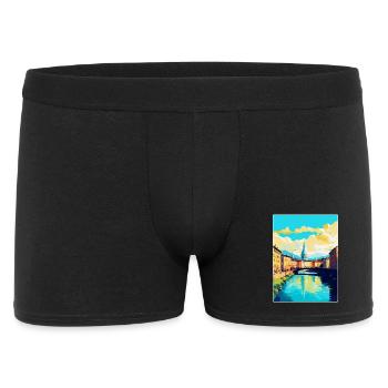 Turin Italie Affiche de voyage vintage WPA Art Souvenir - Boxer Homme - noir - Devant