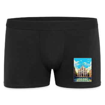 Milan Italie Affiche de voyage vintage WPA Art Souvenir - Boxer Homme - noir - Devant
