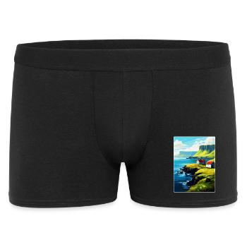 Faroe Island Denmark Vintage Travel Poster WPA Art - Men's Boxer Shorts - black - Front
