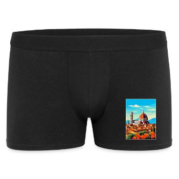 Florenz Italien Vintage Reiseplakat Souvenir WPA - Männer Boxer Shorts - Schwarz - Vorne