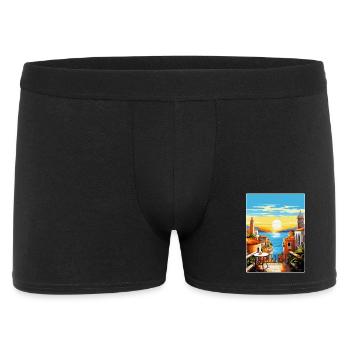 Malaga Spain Vintage Travel Poster WPA Souvenir - Men's Boxer Shorts - black - Front