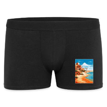 Fuerteventura Spain Vintage Travel Poster Souvenir - Men's Boxer Shorts - black - Front