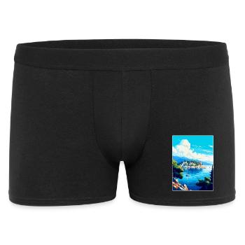 Vis Island Croatia Vintage Travel Poster Souvenir - Men's Boxer Shorts - black - Front