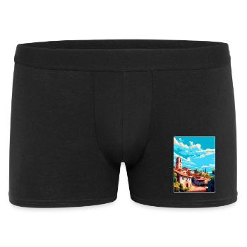 Llagostera Spain Vintage Travel Poster Souvenir - Men's Boxer Shorts - black - Front