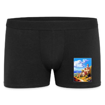 Llagostera Spain Vintage Travel Poster Souvenir - Men's Boxer Shorts - black - Front