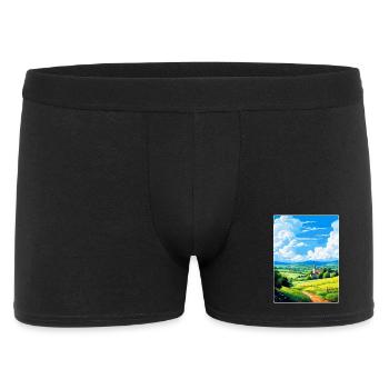 Odenwald Deutschland Vintage Reiseplakat Souvenir - Männer Boxer Shorts - Schwarz - Vorne