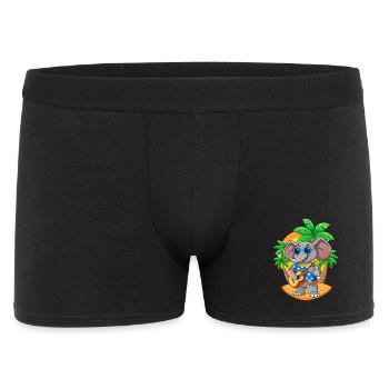 Lustige Elefant Cartoon Sommer Strand Sonnenbrille - Männer Boxer Shorts - Schwarz - Vorne