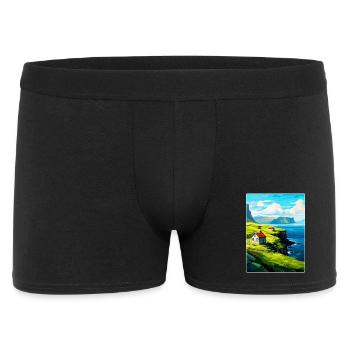 Faroe Islands Denmark Vintage Travel Poster WPA - Men's Boxer Shorts - black - Front