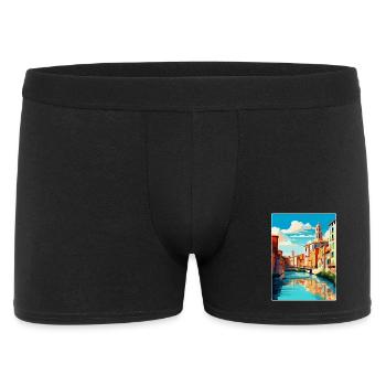 Girona Spain Vintage Travel Poster WPA Souvenir - Men's Boxer Shorts - black - Front