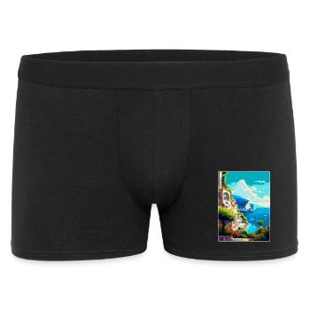 Capri Italie Affiche de voyage vintage WPA Art Souvenir - Boxer Homme - noir - Devant