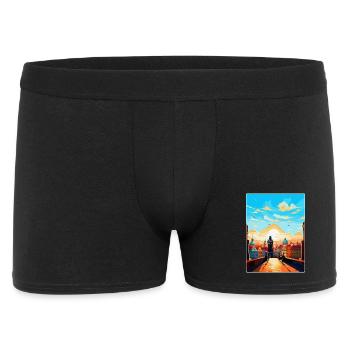 Prag Tschechische Republik Vintage Reiseplakat WPA - Männer Boxer Shorts - Schwarz - Vorne