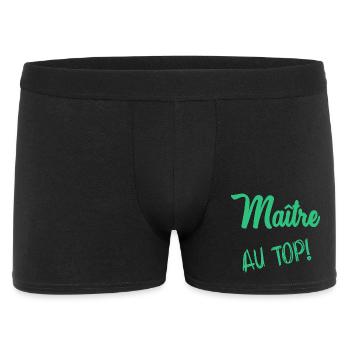 MEISTER. VIELEN DANK. DANKE, MEISTER. MEISTER. MEISTER-GESCHENK - Männer Boxer Shorts - Schwarz - Vorne