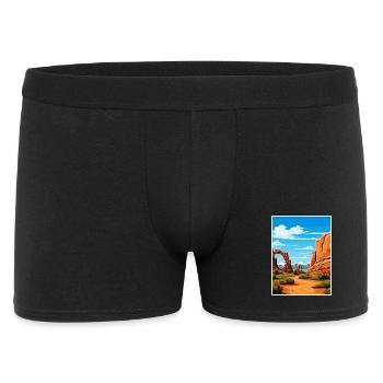 Arches National Park Utah Vintage Reiseposter - Männer Boxer Shorts - Schwarz - Vorne